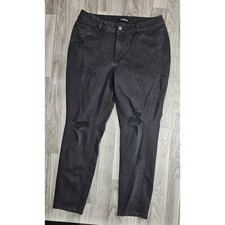 D. Jeans Womens Size 12 Distressed Black Grey Denim Jeans