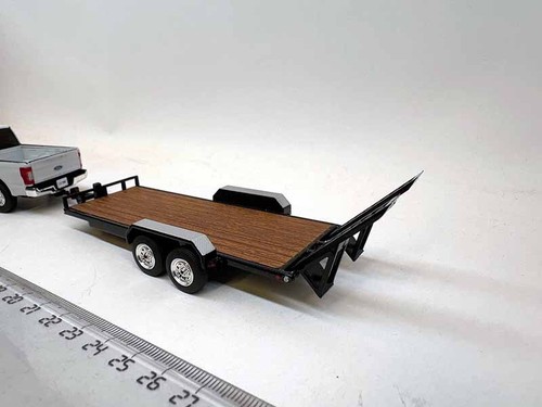 F5418 First Gear 1:50 Ford F-250 Super Duty camioneta tándem plataforma baja blanca - Imagen 3 de 5