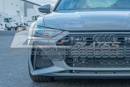 EOS Plaste For 21-Up Audi RS6 | Full Sized Front Bumper Tow Hook License Plate - Picture 5 of 16