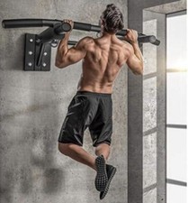 Wall Mounted Pull Up Bar, Metal Triangular Support + Crossbar 180 KG Carry Load
