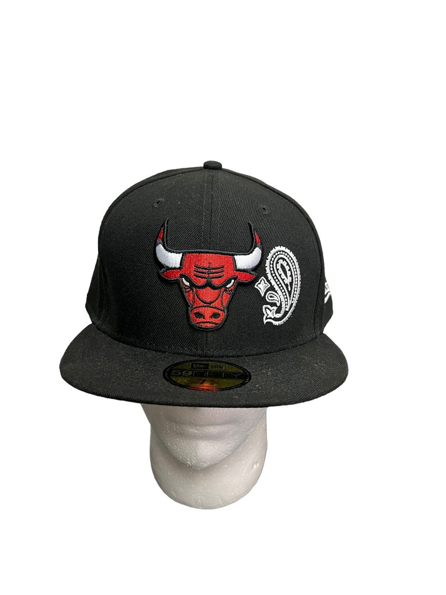 Chicago Bulls New Era Paisley Patchwork Undervisor 59FIFTY Fitted Hat  5/8