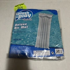 Splash & Play Deluxe Air Mat Pool Float 6 Feet X 27 Inches Gray Bestway New
