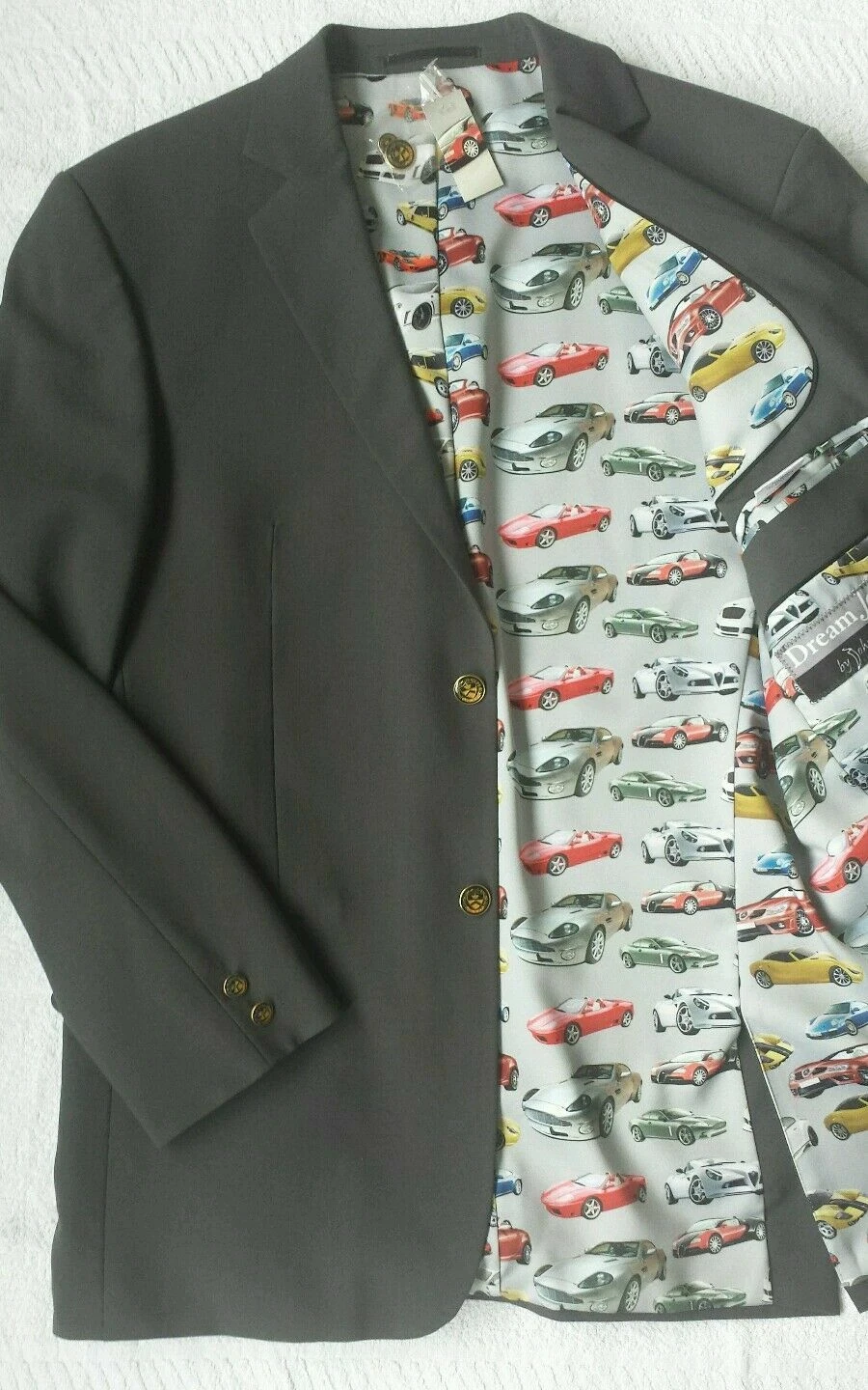 Men's DREAM Jacket by JOHN BAKER Wool Blend Blazer Grey Color Size M -new