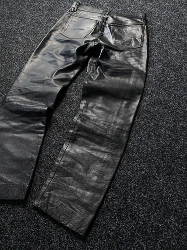 Difi Leather Moto Biker Racing Pants Opium y2k Men’s 50 Size - Picture 14 of 19