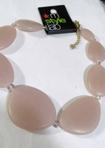 M STYLE LAB BIG STONE BEADED 18-20" NECKLACE