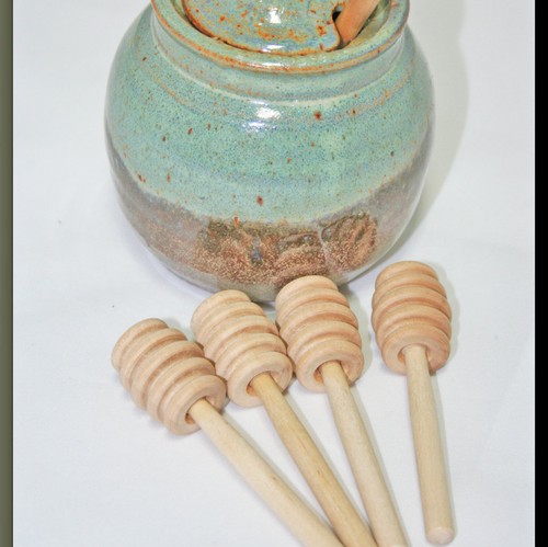 1-Wood Honey Dippers Honey Wand Wedding Honey Dippers Mini Honey Dipper BeeBulk - Picture 4 of 21