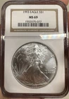 1993 American Silver Eagle - NGC - MS 69