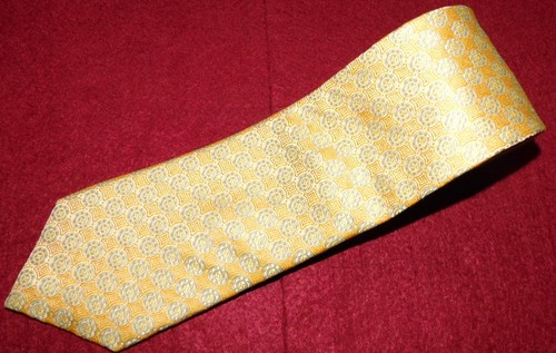 CHARLES TYRWHITT GOLD/YELLOW/BLUE DISC MOTIF TIE - NECK TIES - DESIGNER TIES. - Picture 2 of 3