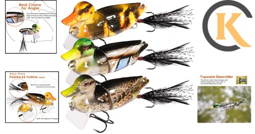 Lifelike Fishing Lures - 2.8in Swimmax Duck - Perfect for All Freshwater Species - Picture 2 of 8