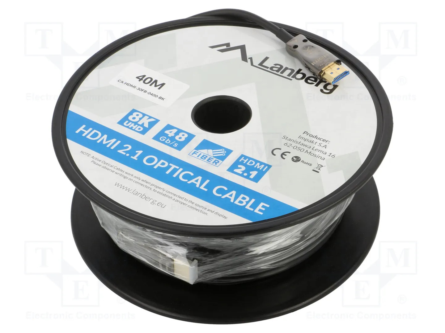 Lanberg Noir Câble Hdmi 2.1 - 40 M - Image 3