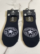 New Converse 2 Pair Made For Chucks Taylor Sport Flat Knit Ultra Low Socks Black