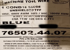 Carol 76502 18awg TFF Stranded Bare Copper PVC Hook Up Wire 90C/1000V Blue/100ft