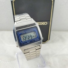 RARE VINTAGE SEIKO A639-5009 SILVER ALARM CHRONOGRAPH DIGITAL MEN'S WATCH