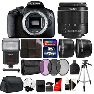 Canon EOS 2000D 24.1MP DSLR Camera + 18-55mm lens + 32GB Accessory Kit