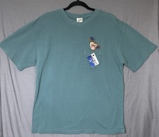 Vintage 1999 Taz Devil Looney Tunes Embroidered Pocket T Shirt Cartoon 90s Large