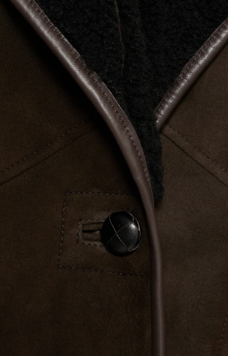Blaze Milano Tatoosh Shearling Gilet Drk Choc - Picture 7 of 7