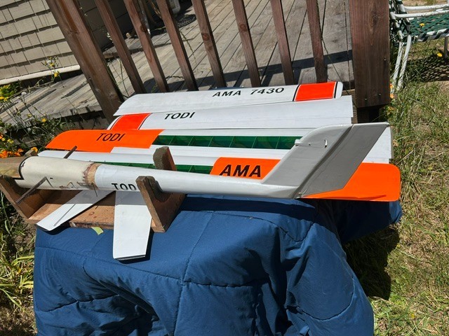 TODI Vintage Radio-Controlled Model Plane Slope Glider Built 45" and 36" Wings