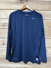 Nike Pro Combat [L] Black FITTED Long Sleeve Shirt Dri-FIT Gym Training