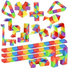 24 Pack Mini Cube Puzzle Fidget Toys - Bulk Party Favors & Goodie Bag Stuffer...
