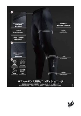 ウォーキング・ランニングウェア Goldwin COMPRESSION Long Tights men's L Compression Long Tights (Man) – Goldwin America