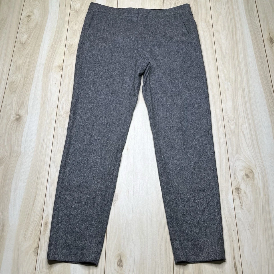 Pantalones COS Hombres 34x30 Gris Carbón Lana Mezcla Cachemira Pierna Cónica Pantalones Foto 2 de 4