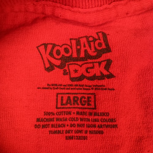 DGK Kool Aid T-Shirt Size Large Red Graphic Skater Streetwear Short Sleeve - Picture 6 of 11