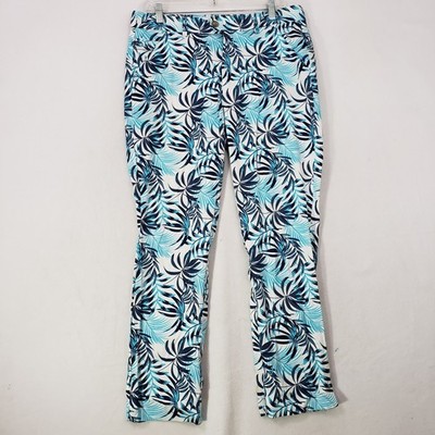 Royal & Awesome Golf Pants Mens 34x30 Tropics Graphic Print Blue/White