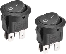 DPST Boat Rocker Switch round Toggle Switch for Boat Marine 4Pins ON/OFF