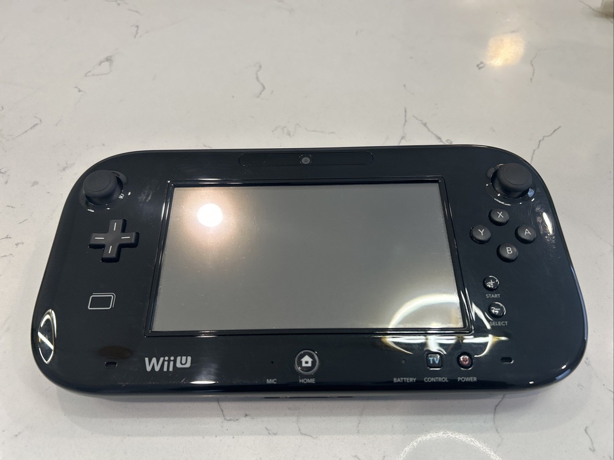 Nintendo Wii U GamePad Black Controller w/ Charger OEM Tested