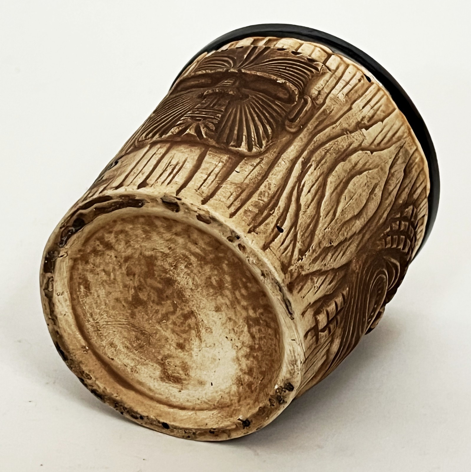 VTG 3 FACES BROWN TIKI MASK PLANTER BUCKET MUG CUP ISLANDS PHOENIX AZ OMC JAPAN