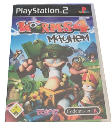 Worms 4-Mayhem (Sony PlayStation 2, 2007) mit Hanbuch PAL CIB