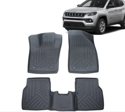 Floor Mats Custom for 2017-2025 2026 Jeep Compass  All Weather TPE 1st+2nd Row