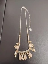 Vintage AYALA BAR Necklace,18", Silver Tone, Gold Tone. Signed 