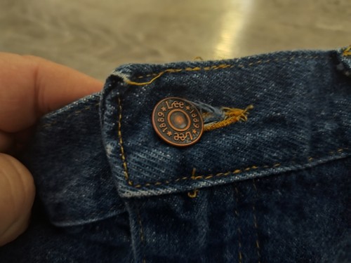 LEE 200-8989 UNION USA MADE 80'S 90'S 38 X 30 PEPPER DARK WASH REG STRAIGHT JEAN - Picture 7 of 19