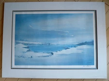 JOHN STANCIN, 117/200 PENCIL SIGNED LITHOGRAPH PRINT, SURREAL SURREALISM MODERN