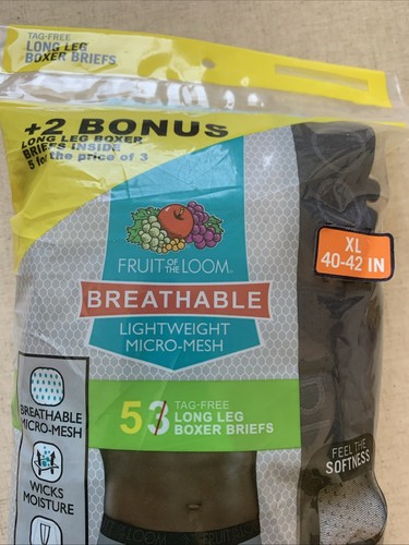 Fruit Of The Loom tag free cool zone boxer briefs 5 pack sz XL 40-42 - Picture 2 of 4