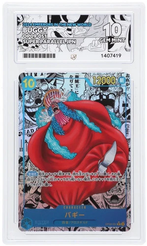 One Piece - OP09-051 Buggy Super Parallel Manga - ACE Gem Mint 10 - Japanese