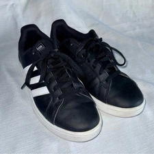 Adidas Mens Grand Court Base Tennis Shoes EE7900 Black White Mens 8.5