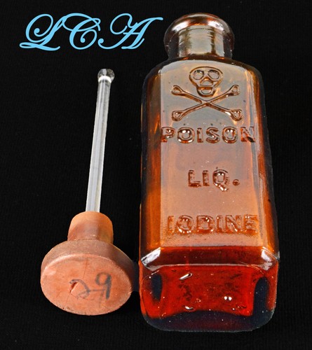 WESTERN antique POISON w/embossed SKULL & X BONES Vancouver B.C. CANADA - Picture 3 of 6