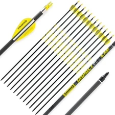 Carbon Arrows 12pk 100% Pure Carbon Hunting Arrows Target Practice Arrows wit...