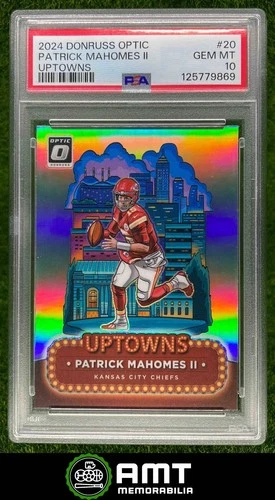 Patrick Mahomes II PSA 10 2024 Panini Donruss Optic Uptowns Chiefs 9869