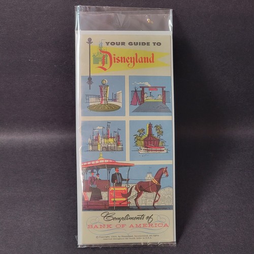 Difícil de encontrar de colección 1955 ilustrado mapa de Disneyland folleto cumplidos Bank of America PA - Imagen 10 de 10