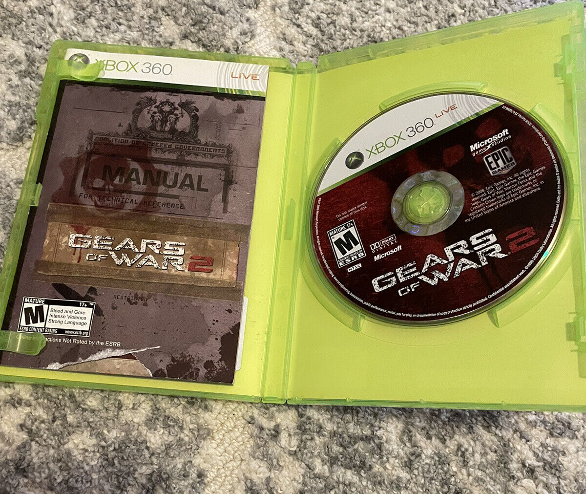 Gears Of War (Platinum Hits) (Bonus- GoW 2) Xbox 360 (Brand New Factory  Sealed U 882224743068