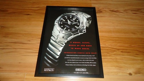 SEIKO KINETIC AUTO RELAY watch-1999 framed original advert | eBay