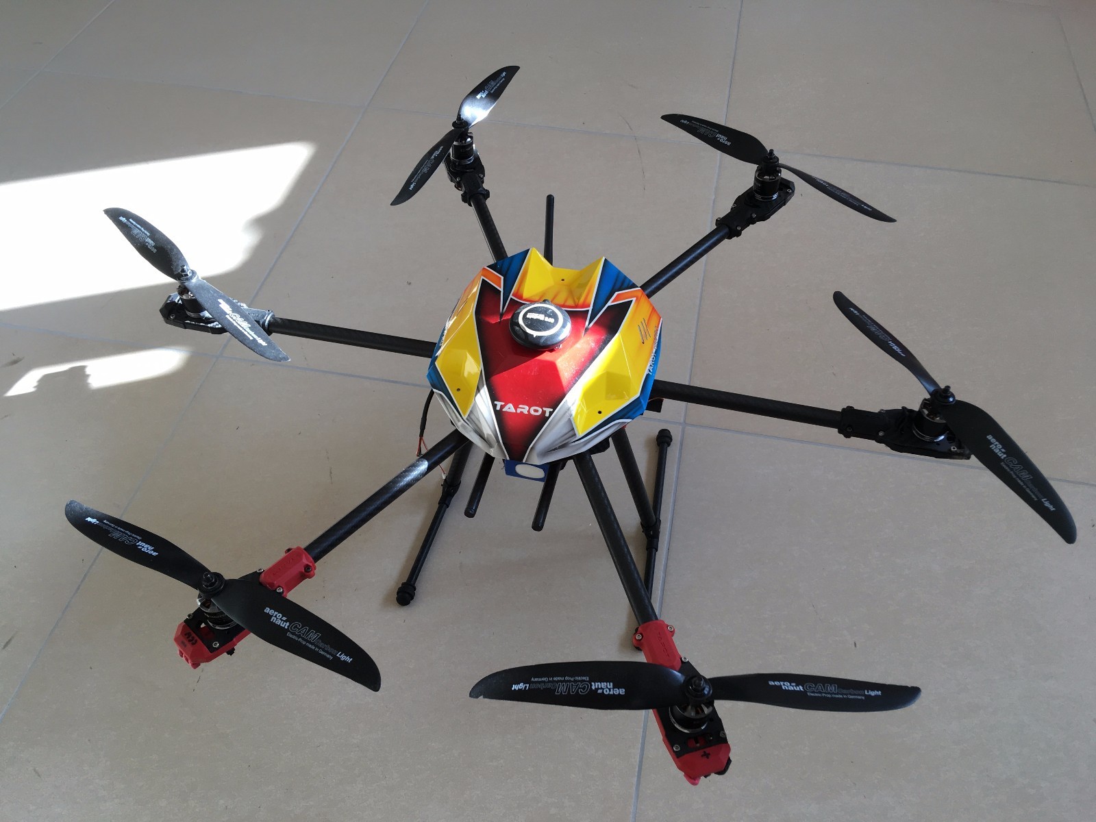 Tarojo hexacopter carbon con Einziehfahrwerk, arducopter, de manera autónoma, GPS Tarojo hexacopter carbon con Einziehfahrwerk, arducopter, de manera manera manera autónoma, GPS moda