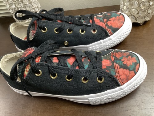 Converse All Star 362637F Juvenil Talla 2 Y Negro/Patrón Floral Bajo - Imagen 23 de 24