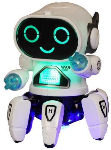 Bot Robot Octopus Style | Colorful Lights and Music for Kids | (White) - Picture 7 of 8