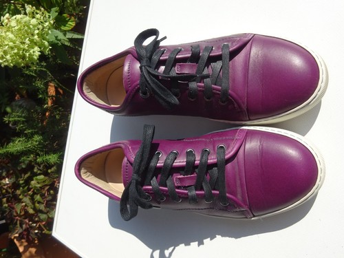 LANVIN DBB1 LEATHER AND SUEDE SNEAKERS Herr Schuhe Leder Portugal Gr.40(6 f.Neuw - 第 7/16 張圖片