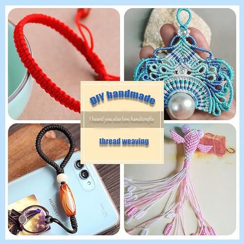 150 Yards 0.5 mm Nylon Cord Beading Satin String for Chinese Rainbow-0.5mm - Bild 5 von 7