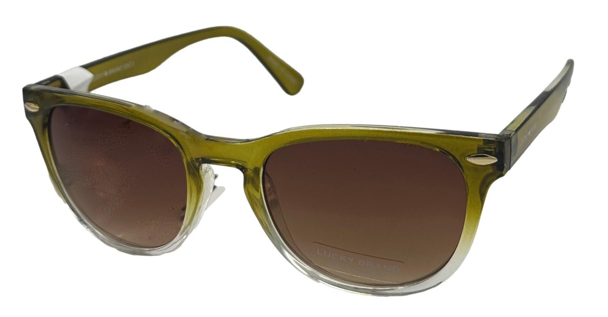 Lucky Brand Mens Olive Fade Plastic Rectangle Sunglass  display picture 2